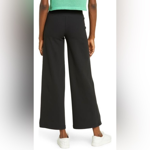 Zella Live In High Waist Rib Wide Leg Black Stretchy Pants - Picture 7 of 12